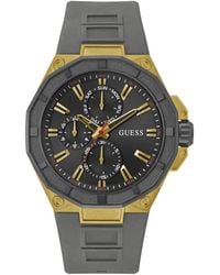 Guess - Accessoires ,Grijs Multifunctioneel Horloge R2 Grijs Goud Gw 0803G1 - Lyst
