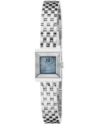 Gucci - Accessoires ,Grijs ,G-Frame Horloge - Lyst