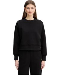 ARMANI EXCHANGE - Hoodies & Sweatvesten ,Zwart ,Katoen Crewneck Sweatshirt - Lyst
