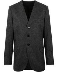 Jil Sander - Jassen ,Grijs ,Wol Wol Gekamd Jas - Lyst