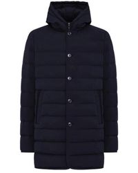 DUNO - Loft Hoody Gewatteerde Lange Donzen Jas - Lyst