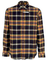 Timberland - Camisa De Hombre De Franela De Manga Larga A Cuadros Negra - Lyst