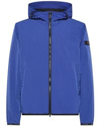 Peuterey - Jassen ,Blauw ,Nylon Blauwe Winddichte Jas Voor Mannen - Lyst