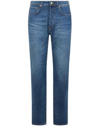 Slowear - Jeans ,Blauw ,Katoen Rechte Jeans Van Elastisch Katoen - Lyst