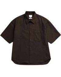 Norse Projects - Overhemden ,Bruin ,Katoen Ulriken Oversized Katoen Linnen Overhemd - Lyst