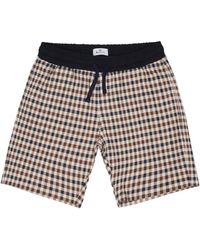 Aquascutum - Badmode ,Blauw ,Katoen Club Check Zwemshorts Marineblauw - Lyst