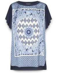 Elena Miro - T-Shirt Met Bedrukte Voorkant - Lyst