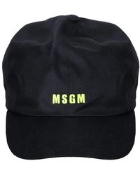 MSGM - Accessoires ,Zwart ,Katoen Baseballpet - Lyst