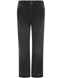 Cro - Jeans ,Zwart ,Zwarte Wijde Pijp Broek Met Gebruikt Effect - Lyst