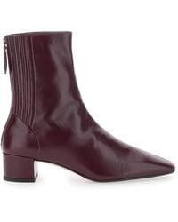 Aquazzura - 35 Mm Leren Laarzen Met Ritssluiting - Lyst