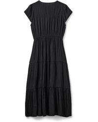 Sofie Schnoor - Zwarte Maxi Jurk Met Ruchedetails - Lyst