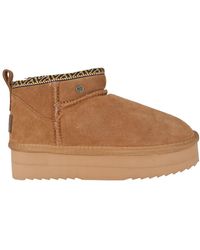 Warmbat - Schoenen ,Bruin ,Suède 'Durack' Gevoerde Suède Enkellaars - Lyst