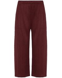 Issey Miyake - Broeken ,Bruin ,Wide Broeken - Lyst