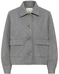 Cream - Jassen ,Grijs ,Leer Lichtgewicht Jas - Lyst
