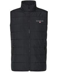 Napapijri - Jassen ,Blauw ,Polyester Eggen-V Mouwloze Jas - Lyst