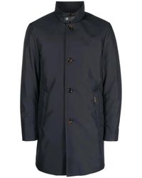Moorer - Jassen ,Blauw ,Leer Bond-Wi Coat - Lyst