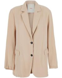 Jucca - Jassen ,Leer Single-Breasted Notch Lapel Jacket - Lyst