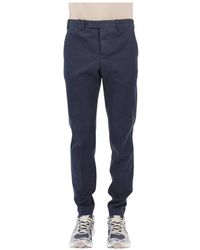 PT Torino - Broeken ,Blauw ,Katoen Master Fit Pantalon - Lyst