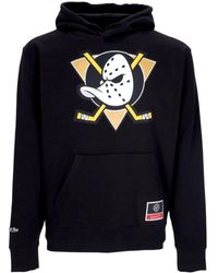 Mitchell & Ness - Hoodies & Sweatvesten ,Zwart ,Katoen Nhl Team Logo Hoodie Zwart - Lyst