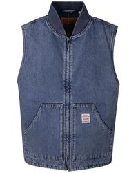 Levi's - Jassen ,Blauw ,Katoen Sansome Vest - Lyst