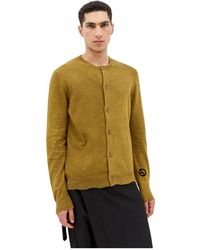 Acne Studios - Truien & Vesten ,Groen ,Katoen Wol-Katoen Crewneck Vest - Lyst