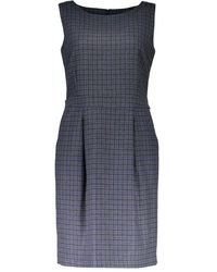 GANT - Blaues Woll Damenkleid Chic Stil - Lyst