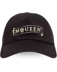 McQueen - Accessoires ,Zwart ,Katoen Baseball Cap - Lyst