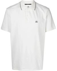 C.P. Company - Weiße stretch piquet polo shirt - Lyst