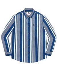 Nike Casual Overhemden - - Heren - Blauw