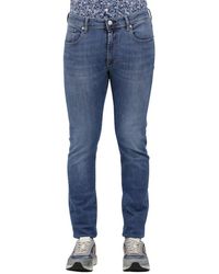 Incotex - Jeans ,Blauw ,Denim Stretch Denim Five-Pocket Jeans - Lyst