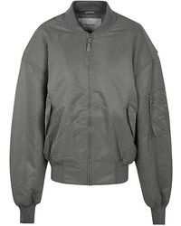 Entire studios - Jassen ,Grijs ,Nylon Broad Bomber Jacket - Lyst