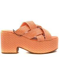 THEMOIRÈ - Schoenen ,Oranje ,Stijlvolle Sandalen - Lyst