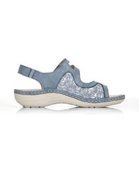 Remonte - Schoenen ,Blauw ,Denim Sportieve Sandaal Met Uitneembaar Voetbed - Lyst