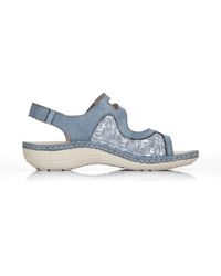 Remonte - Schoenen ,Blauw ,Denim Sportieve Sandaal Met Uitneembaar Voetbed - Lyst