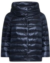 Herno - Blauwe Gewatteerde Donsjas - Lyst