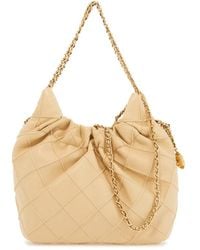 Tory Burch - Gepolsterte leder mini tasche mit gerüschtem rand - Lyst