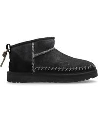 UGG - Schoenen ,Zwart ,Suède Sneeuwlaarzen Klassiek Ultra Mini Biarritz - Lyst