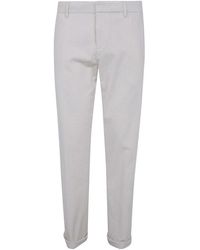 Dondup - Broeken ,Wit ,Katoen Gaubert Regular-Fit Relax Broek - Lyst