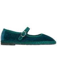 Flabelus - Schoenen ,Groen ,Katoen Comfortabele Mary Jane Schoenen - Lyst