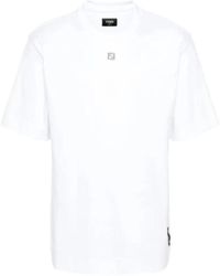Fendi - Katoenen Jersey Crew Neck T-Shirt - Lyst