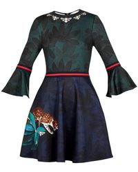 Ted Baker Emileen - Kleed Houdiini Print - Groen