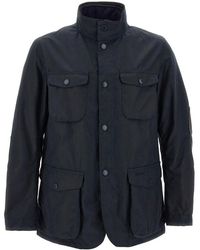 Barbour - Jassen ,Blauw ,Katoen Ogston Waxed Jacket - Lyst