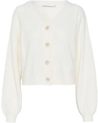 Gestuz - Truien & Vesten ,Wol Elegante Wollen Cardigan Met Pofmouwen - Lyst