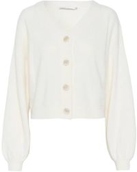 Gestuz - Truien & Vesten ,Wol Elegante Wollen Cardigan Met Pofmouwen - Lyst