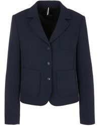 Marc Cain - Blazer Geïnspireerd Door De Jaren Zeventig Met Opgestikte Zakken - Lyst