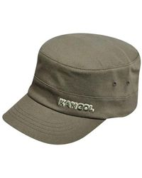 Kangol - Militair Groene Katoenen Army Cap Met Verborgen Zak - Lyst