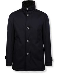 Herno - Carcoat Van Diagonaal Wol - Lyst