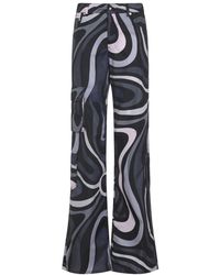PUCCI - Wide Leg Trousers With Abstract Pattern - Lyst