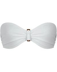 Vilebrequin - Badmode ,Wit ,Bandeau Shiny Stretch Bikini Top Solid - Lyst