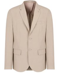 ARMANI EXCHANGE - Jassen ,Polyester Enkelrijige Jas Met Twee Knopen - Lyst
